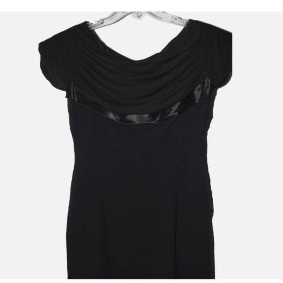 Vintage 1950s Dress Wiggle Pencil Shelf Bust Cocktail Party 50s L - Picture 3 of 11